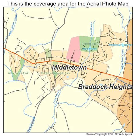 Aerial Photography Map of Middletown, MD Maryland