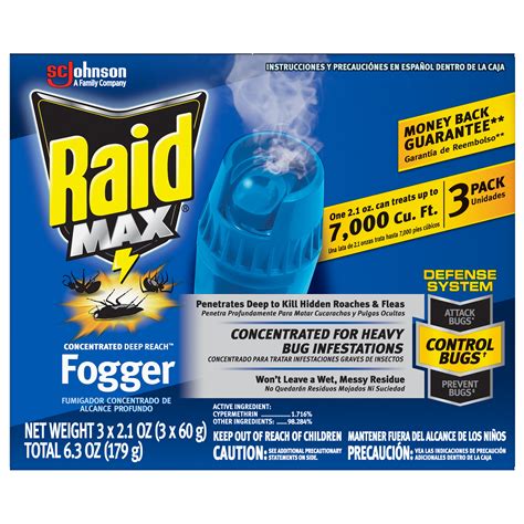 Buy Raid® Max Concentrated Deep Reach Fogger, Bug Fogger Kills Large ...