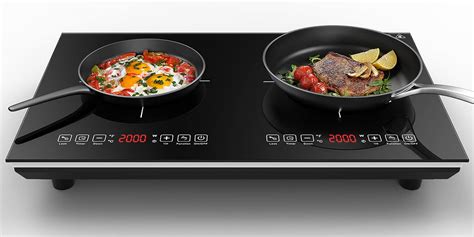 VBGK Double Induction Cooktop, 4000W Countertop Burner Hot Plate LCD ...