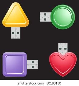 Vector Usb Flash Drive Shapes Stock Vector (Royalty Free) 30183130 ...