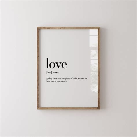 Love Definition, Love Wall Art, Printable Definition, Funny Definition Print, Valentines Day ...