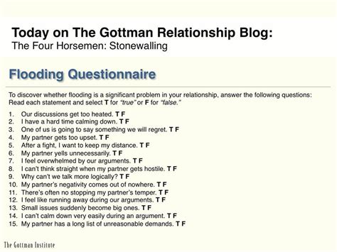 The Four Horsemen: Stonewalling | Gottman, Relationship therapy, Relationship counselling