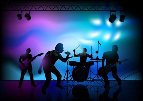 Rock Band Performance stock vector. Illustration of guitar - 7679623