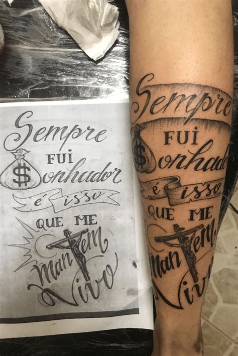 Tattoo uploaded by Gaiao Inked • Lettering. Sempre fui sonhador é isso ...