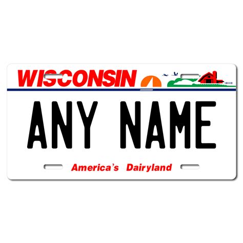 Wisconsin Replica State License Plate for Bikes, Bicycles, ATVs, Cart ...