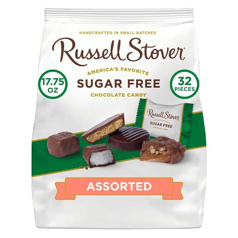 RUSSELL STOVER Sugar Free Assorted Chocolate Candy, 17.75 oz. bag (≈ 32 ...