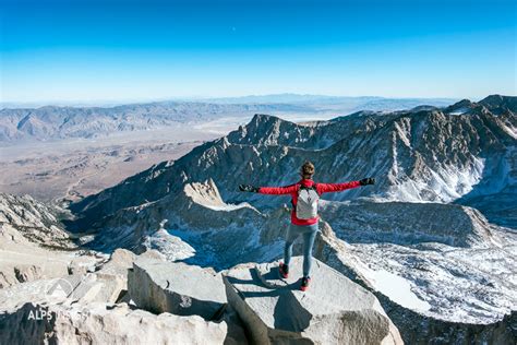 Trail running Mt. Whitney in winter on the normal hiking trail