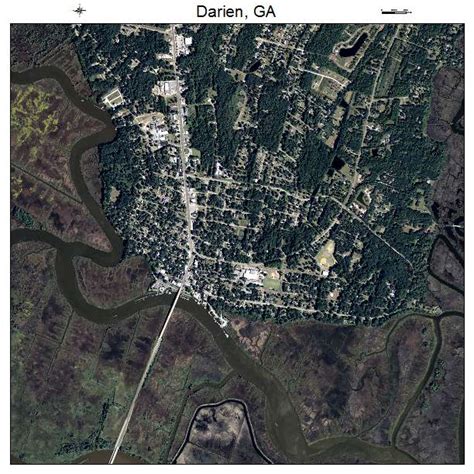 Aerial Photography Map of Darien, GA Georgia