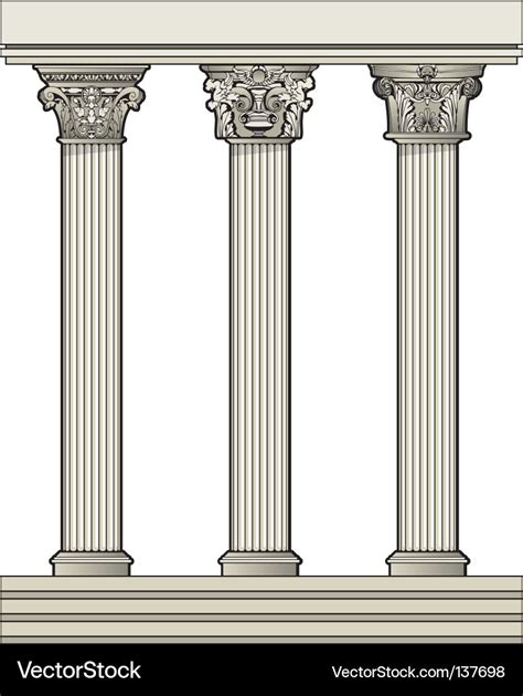 Roman architectural columns Royalty Free Vector Image