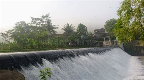 Water Overflow on the Dam stock image. Image of plant - 248782137