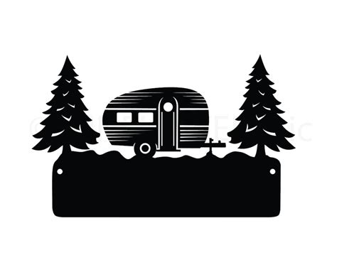 Camper Rv Sign Template Svg Cut File Camper Silhouette Etsy Uk | The ...