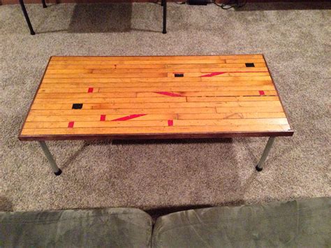 Old reclaimed basketball court coffee table | Coffee table, Pallet ...