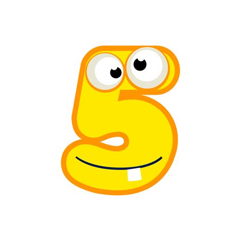 Cartoon Character Number Five Monster, numerical 5 11153376 PNG