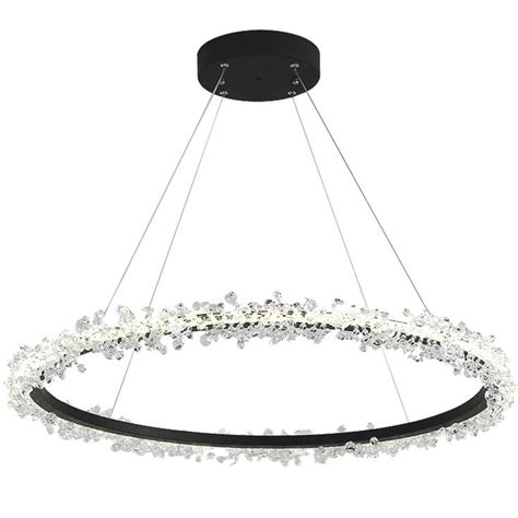 Modern Crystal Chandelier | Black chandelier living room, Modern ...