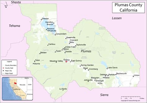 Map of Plumas County, California