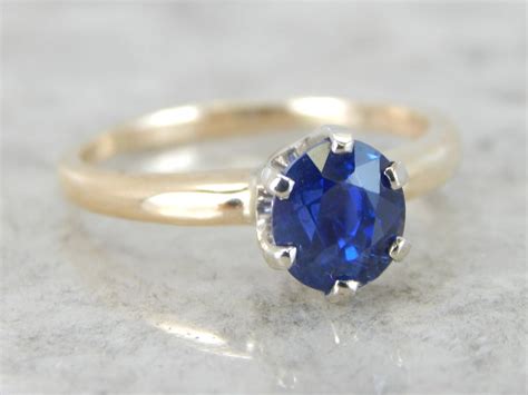 Fine Ceylon Sapphire Engagement Ring, Classic Sapphire Solitaire Ring, Anniversary Ring ...