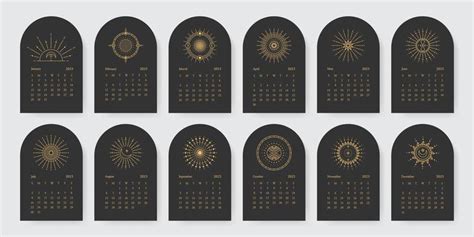 Moon Calendar 2023 Vector Art, Icons, and Graphics for Free Download