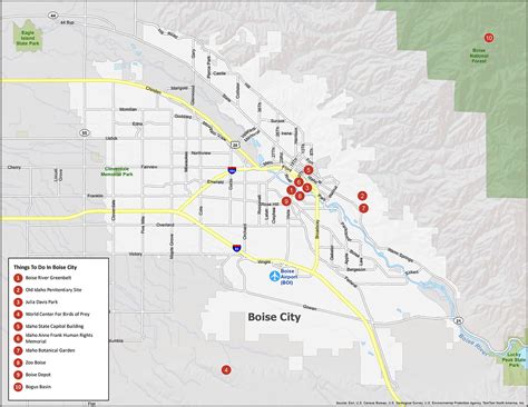 Map of Boise, Idaho - GIS Geography