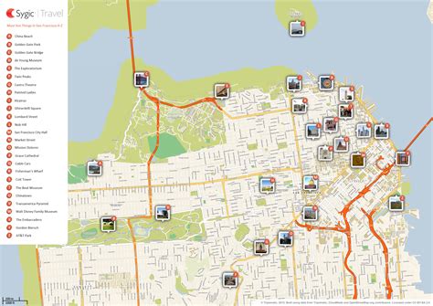 San Francisco Printable Tourist Map | Sygic Travel