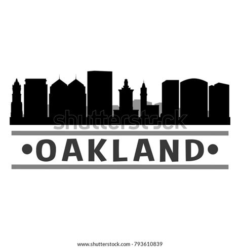 Oakland California Usa Usa Skyline Silhouette Stock Vector (Royalty ...