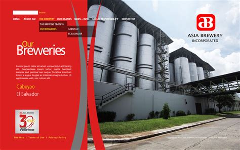 Web Design: Asia Brewery (Philippines) :: Behance