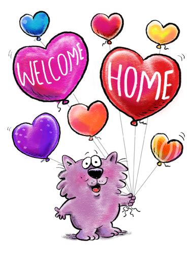 Funny New Home Card - "Welcome Home Balloons" from CardFool.com