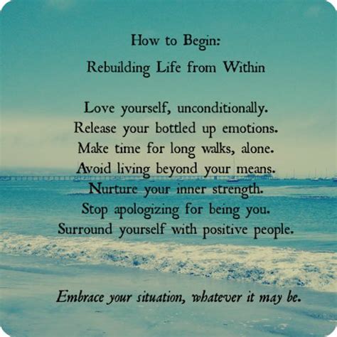 How to Begin Rebuilding Life | Quotes and Sayings