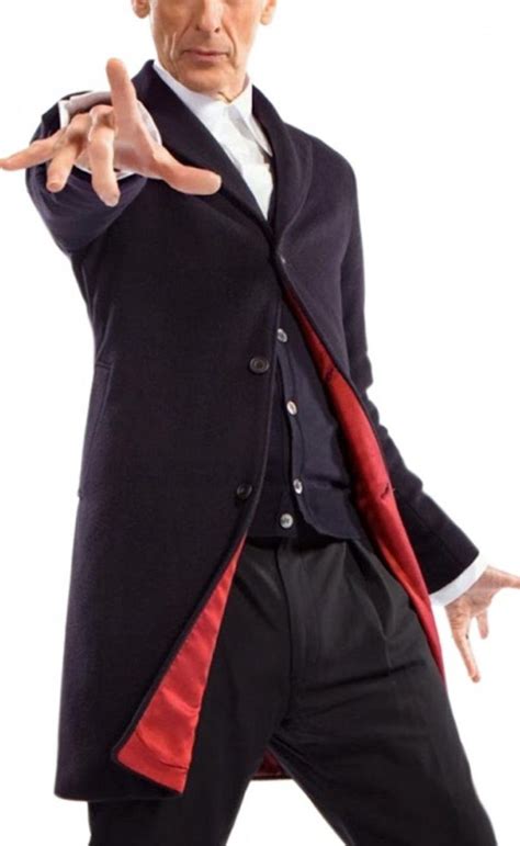 12th Doctor Who Coat | Blue Crombie Peter Capaldi Coat