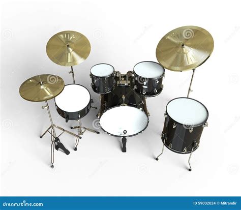 Drum Set - Top View stock photo. Image of drum, isolated - 59002024