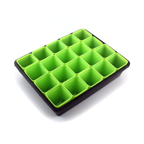 Plant Seedling Starter Trays Planting Trays + Green Square Seed Starter Pot - Walmart.com