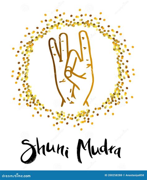 Vector Illustration of Shuni Mudra for Templates, Cards, Badges, Web ...