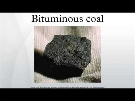 Bituminous coal - YouTube