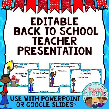 Editable Back to School Night Presentation - Superhero Themed | TpT