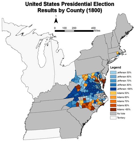 US Presidential Election Results by County (1800) : r/MapPorn