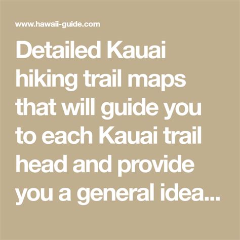 Kauai Hiking Maps | Kauai hiking, Hiking map, Kauai