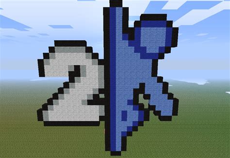 Pixel Art Series 006 - Portal 2 Logo Minecraft Map