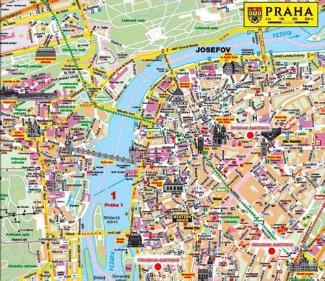 find map of Prague, Czech Republic | ... prague tourist sights and ...