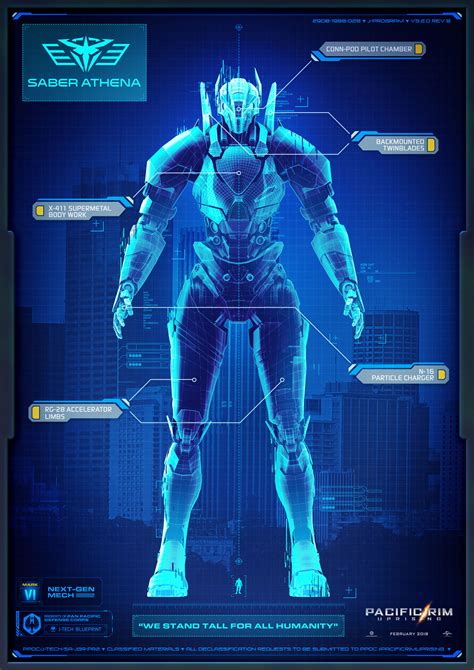 Saber Athena Jaeger Blueprint (Pacific Rim: Uprising Image Gallery)