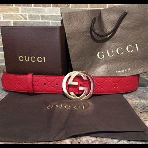 Red Mens Gucci Belt | Paul Smith