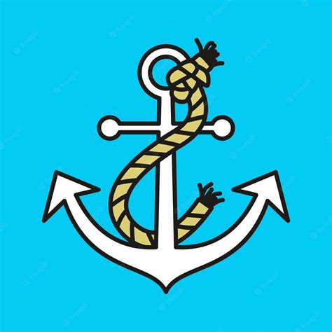 Premium Vector | A blue background with a blue anchor and a rope with the word anchor on it