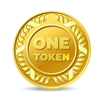 Golden One Token Coin Icon Stock Illustration - Download Image Now ...