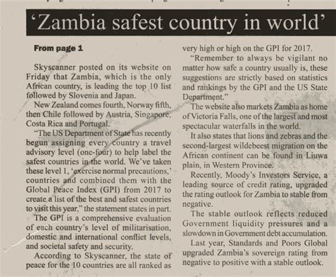 Is Zambia Safe?