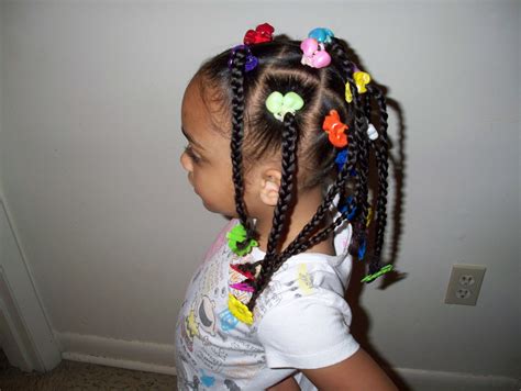 Black Little Girl Hairstyles Ponytails Girls Hair Tv Cute Kids Hairstyles Braids Ponytails Beads ...