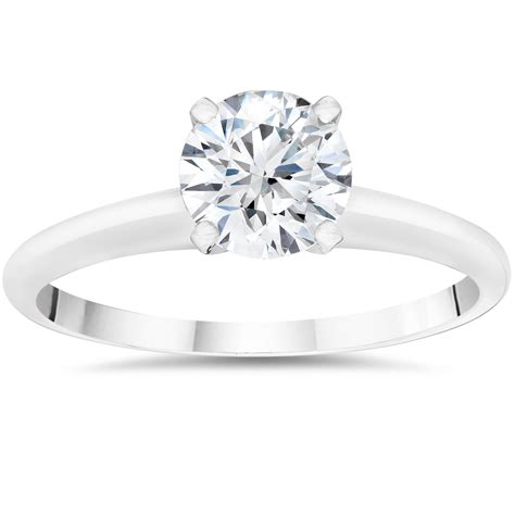 1/2ct Lab Grown Diamond Solitaire Engagement Ring 14k White Gold | eBay