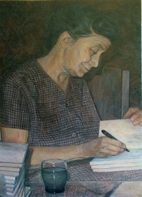 Poet Signing Books(Desanka Maksimovic/Десанка Максимовић) Painting by ...