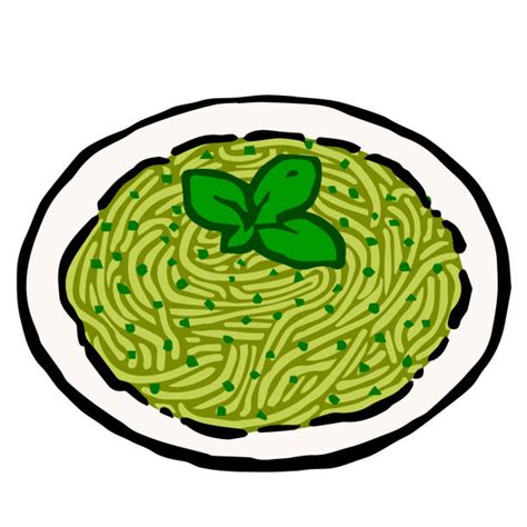 Spaghetti Pesto stock vectors - iStock