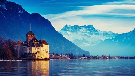 🥇 Water mountains landscapes houses switzerland cities wallpaper | (16064)