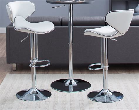 35 Stylish Modern Adjustable White Leather Bar Stools