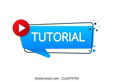 Tutorial Button On White Background Online Stock Vector (Royalty Free) 2116979705 | Shutterstock