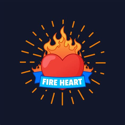 Flaming Heart Vector 175427 Vector Art at Vecteezy